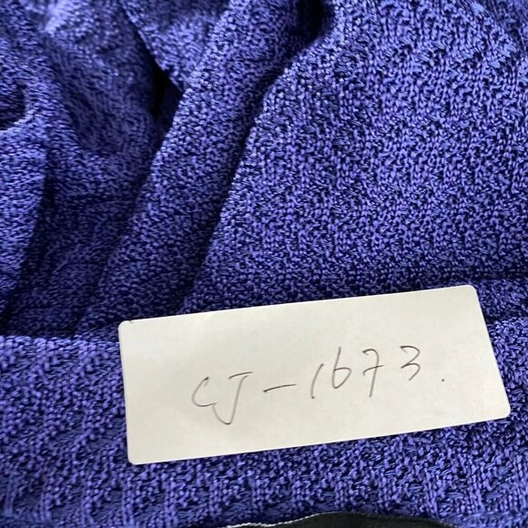 Misook Jacket Womens 0X Blue Purple Knit Acrylic Blend Silver Buttons‎ CJ-1673 - Picture 2 of 8